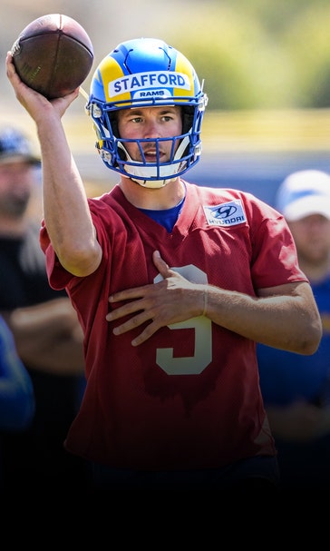 Rams' Matthew Stafford tests elbow in first practice